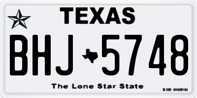 TX license plate BHJ5748