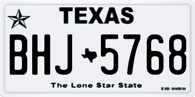 TX license plate BHJ5768