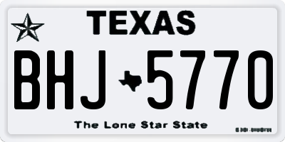 TX license plate BHJ5770