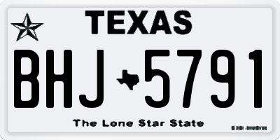 TX license plate BHJ5791