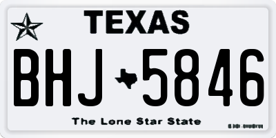 TX license plate BHJ5846