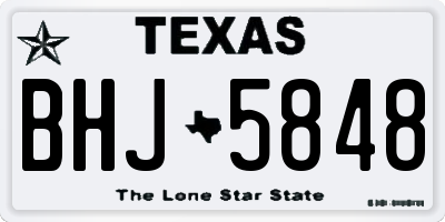 TX license plate BHJ5848