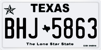 TX license plate BHJ5863