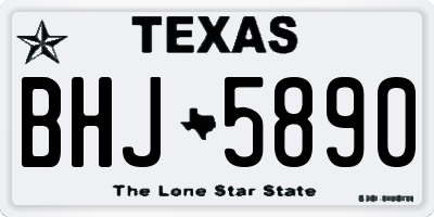 TX license plate BHJ5890