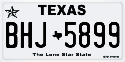 TX license plate BHJ5899