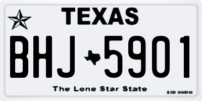 TX license plate BHJ5901