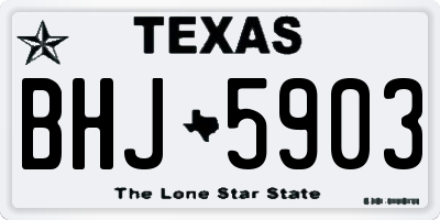 TX license plate BHJ5903