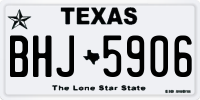 TX license plate BHJ5906