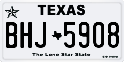 TX license plate BHJ5908