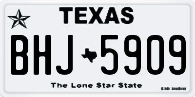 TX license plate BHJ5909