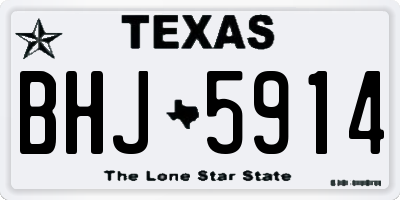 TX license plate BHJ5914