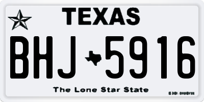 TX license plate BHJ5916