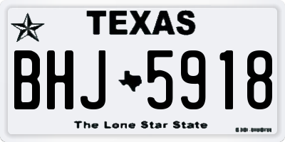 TX license plate BHJ5918
