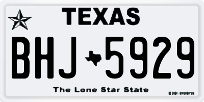 TX license plate BHJ5929