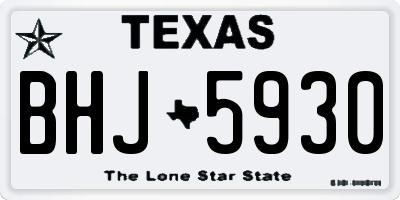 TX license plate BHJ5930