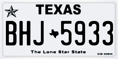 TX license plate BHJ5933