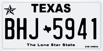 TX license plate BHJ5941