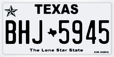 TX license plate BHJ5945