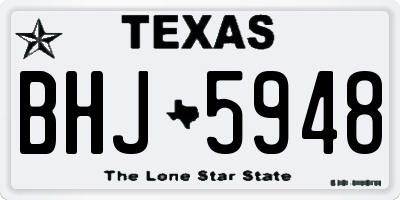 TX license plate BHJ5948