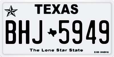 TX license plate BHJ5949