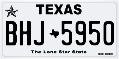 TX license plate BHJ5950