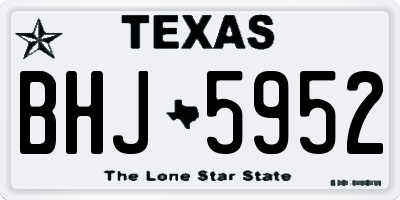 TX license plate BHJ5952