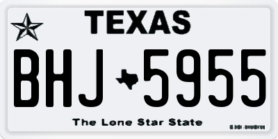 TX license plate BHJ5955
