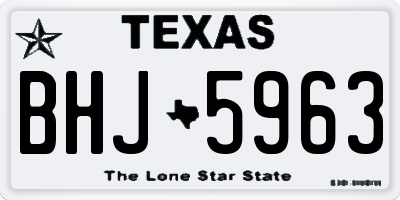 TX license plate BHJ5963