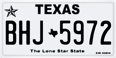 TX license plate BHJ5972