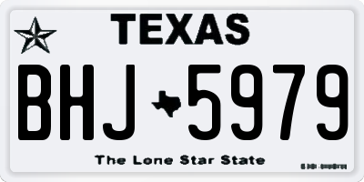 TX license plate BHJ5979