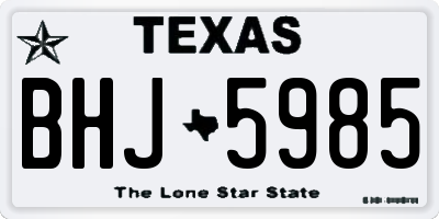 TX license plate BHJ5985