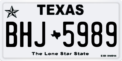 TX license plate BHJ5989