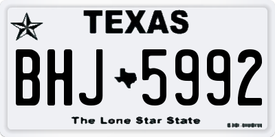 TX license plate BHJ5992