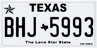 TX license plate BHJ5993