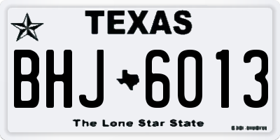 TX license plate BHJ6013