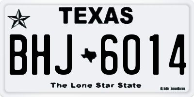TX license plate BHJ6014