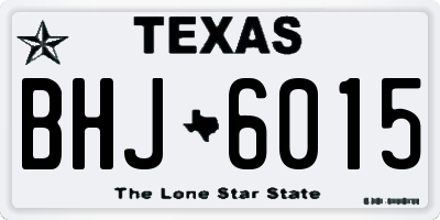 TX license plate BHJ6015