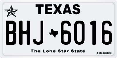 TX license plate BHJ6016