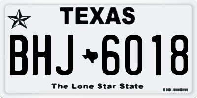 TX license plate BHJ6018