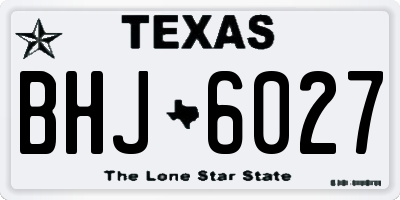 TX license plate BHJ6027