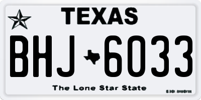 TX license plate BHJ6033