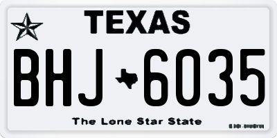 TX license plate BHJ6035