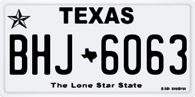 TX license plate BHJ6063
