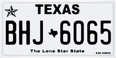 TX license plate BHJ6065