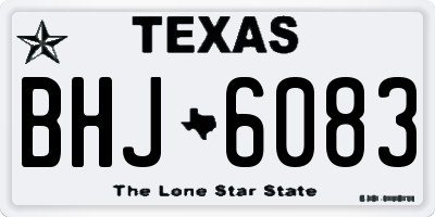 TX license plate BHJ6083