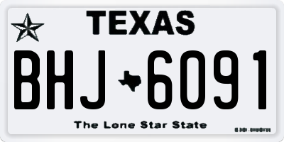 TX license plate BHJ6091