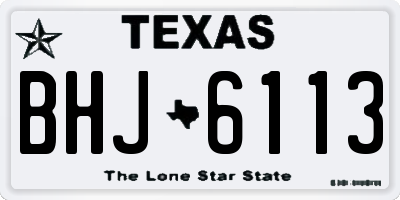 TX license plate BHJ6113