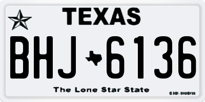 TX license plate BHJ6136
