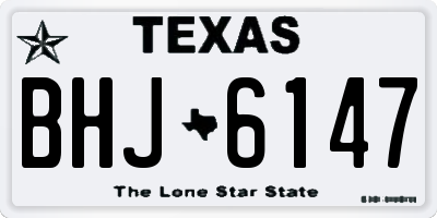 TX license plate BHJ6147