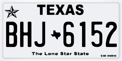 TX license plate BHJ6152